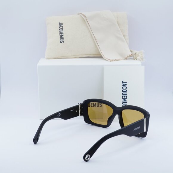 Jacquemus CROISIERE JAC/60 C5 Square Sunglasses - Shiny Black\\Orange main image 7